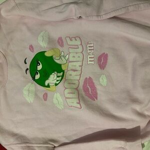 M&M's Pink and Green Kids Sweatshirt